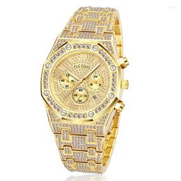 Wristwatches Fashion Diamond Quartz Watch Movement Royal Design Men Women Top Male Casual With Stainless Steel