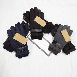 Winter Men WaterProof Gloves Outdoor Anti-skid Mittens Five Fingers 3 Colors With Tag Wholesale
