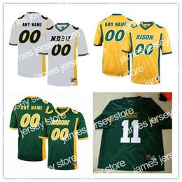 Football Jerseys NDSU Bison Custom Men's Carson Wentz Easton Stick Adam Cofield Bruce Anderson NCAA College Football Jersey Stitched Any Name Any Number