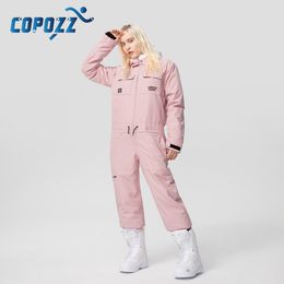 Skiing Suits COPOZZ Winter Suit Men Women Windproof Waterproof Warm Overalls Outdoor Sports Snowboard Jumpsuit 221104