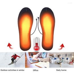 Sports Socks USB Charging Electric Heating Insole Foot Ski Cycling Camping Traveling Hiking Heater Cuttble Washable Thermal