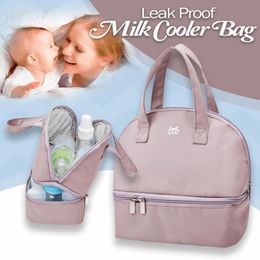 Other Baby Feeding Portable Handbag Multi-function Breastfeeding Milk Insulation Preservation Bag Storage Double-layer Lunch Box 221104