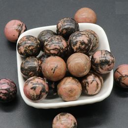 Natural 20mm Non-porous-ball No Holes Undrilled Chakra Gemstone Sphere Collection Healing Reiki Decor Rhodochorite Stone Balls Beads