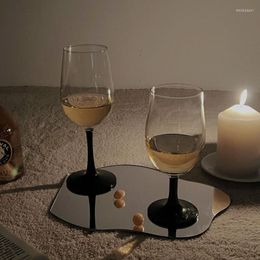 Wine Glasses Grape Glass Luminous Cup Middle Ancient Black Swan High Foot Home Decoration Ting Household Red