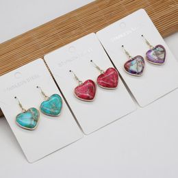 Dangle Earrings Arrival Colourful Imperial Natural Stone Heart Shape Fashion Trendy Drop Earring Party Wedding Jewellery For Women