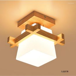 Ceiling Lights Nordic Minimalist Lamp Log Glass Lampshade El Home Aisle LED Bedroom E27 Crystal Shade CL50904