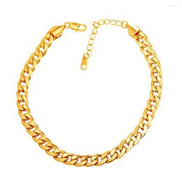 Anklets Collare Anklet Summer Jewellery Foot Bracelet On The Leg Gold Colour Cheville Link Chain Bracelets For Women A977