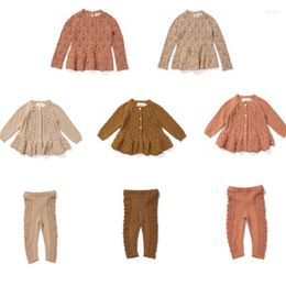 Jackets EnkeliBB Children Cardigan For Girls Brand Designer Clothes Kids Knit Coats Fall Winter Toddler Vinatge Tops Cardigans