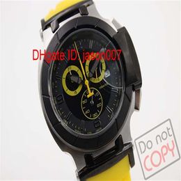 Limited Quartz Chronograph Watch Men Yellow T-Race Watch Portatil Uhren Gummiband Couturier 1853306W