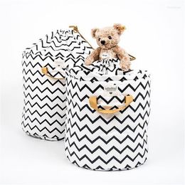 Storage Bags Ins Kids Toys Cotton Drawstring Laundry Basket Clothes Bedding Organiser Home Sundries Container Barrel