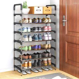 Clothing Storage 3-6Layers Shoe Rack Space Saving Entryway Stand Holder Metal Cabinets With Handrail Assembly Shelves Home Furniture