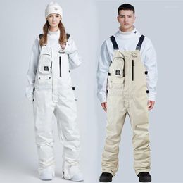 Skiing Pants 2022 Outdoor Waterproof Trousers Mountain Men Snow Women Sport Ski Overalls Snowboard Female Hiking Jumpsuit