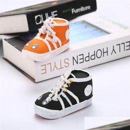 Dog Apparel Dog Shoes Small Puppies Shoe Natural Latex Pet Toy Biting Resistance With Shoelace Black Orange S 5 2Mec1 Drop Delivery Dh6Fz