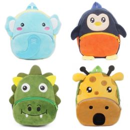 Plush Backpacks Cute Baby Child Small Bag Soft Cartoon Animal School 1-2.5 Years 221105