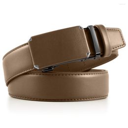 Belts Unisex Leather Automatic Buckle Belt Youth High-end Business Multi-color Durable Two-layer Cowhide Jeans Trousers