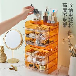 Storage Boxes Nordic Cosmetic Desktop Box Makeup Shelf Tray 3 Tiers Dressing Table Finishing Rack Organiser