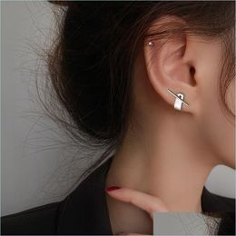 Stud Stud 1Pc Earrings Geometric Ushaped For Women Long Strip Simple Korean Fashion Punk Girl Student Lady Luxury Jewelry Gift Drop D Dhihk