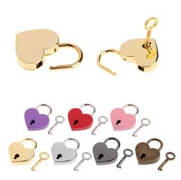 Heart Shape Vintage Metal Mini Padlock Door Locks Small Bag Suitcase Luggage Box Diary Book Key Lock With Key Wholesale