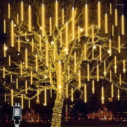 Strings Twinkle Star Meteor Shower Rain Lights Outdoor Valentine String 8 Tubes 288 LED Icicle Light Snow Falling Christmas