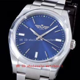 NR Maker Watches 39mm 114300 126000 Oyster President Blue Dial TH-11.7mm Sapphire Asia 2836 Movement Mechanical Automatic 904L Mens Watch Men's Wristwatches