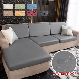 Chair Covers PU Leather Elastic Waterproof Sofa Cover Cushion Sectional Furniture Protector Seat Spandex Slipcover For Pets