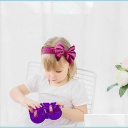 Headband Childrens Headband Solid Color Flannelette Nylon Hair Accessories Large Size Baby Hairs Band Veet Drop Delivery Products Dhur3