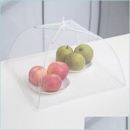 Other Kitchen Dining Bar Foods Ers Mesh Foldable Kitchen Anti Fly Mosquito Tent Dome Net Umbrella Picnic Protect Dish Er Accessor Dhzip