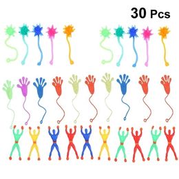 Novelty Games 30 Pcs Kids Children Stretchy Sticky Toy Set Hands Palm Climb Men Party Favours Pranks s Random Style 221105