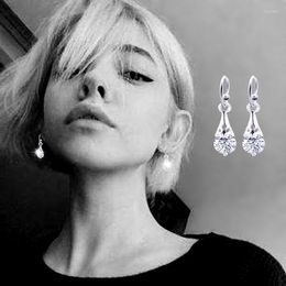 Dangle Earrings 1Pair Elegant Small Ear Studs Cartilage Stainless Steel Zircon Fashion Jewelry No-allergy