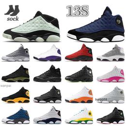 2023 New Lwo Jumpman 13 13s Baksketbal Shoes Single Grey Olive Green Atmosphere Cdooeg Grey Hyper Game Toe Brave French Blue PlaygroundJORDON JORDAB