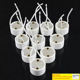 Free DHL 100pcslot GU10 lamp holder socket base adapter Wire Connector Ceramic Socket for LED Halogen Light