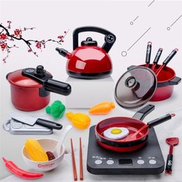 Kitchens Play Food Toys Set For Kids Girl Cooking Baby Cutting Fruit Utensils Children's Simulation Education Pretend 221105