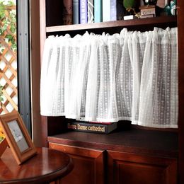 Curtain 1pc Lace Half American Kitchen/Coffee Through Rod Cabinet Door Small Short