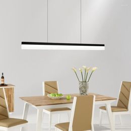 Pendant Lamps Minimalist Dining Room Led Light Acrylic Long Table Living Bedroom Chandelier Nordic Office Hanging Lamp