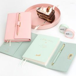 Luxury Beautiful PU Korean Pocket Diary Notebook Planner For Girls Creative Notepad Stationery Birthday Gift