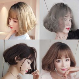 Hair Lace Wigs Yiwu Women's Short Hair Fashion Personality ffy Whole Wig Head Cover