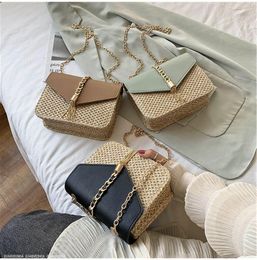 new Weaving textured fashion bag Shoulder cross body bags straw bag comfortable style stylish and simple handbag