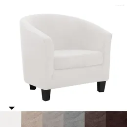 Chair Covers Suede Fabric Armchair Cover Club Tub With Cushion Elastic Sofa Slipcover Removable 1 Seater Couch Protector