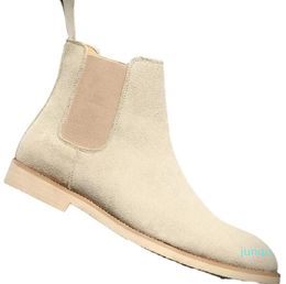 Lovers Men Women Chelsea Boots Suede High Top Low Heel Solid Colour Ankle Comfortable Fashion Classic Business Official Boots CP196