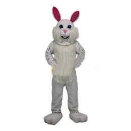 Halloween White Rabbit Easter Bunny Mascot Costume simulation Cartoon Anime theme character Adults Size Christmas Outdoor Advertising Outfit Suit For Men Women