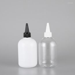 Storage Bottles 10pcs 300ml Empty Liquid Plastic White With Pointed Mouth Cap Big Size Lotion Cosmetic Packaging Container For Cosmetics