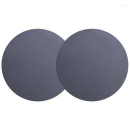 Table Mats 2pcs Faux Leather Bowl Waterproof Heat Resistant Round Cup Mat Tableware Insulation Placemat Home Decor