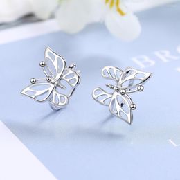 Backs Earrings LUTAKU Korean Fashion Hollow Butterfly Ear Clips For Girls Earcuff Cute Cartilage Clip On No Pierced Women Jewellery