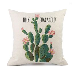 Pillow Tropical Plants Cactus Print Hugging Pillowcase Quilt Cover Sofa Car Decoration