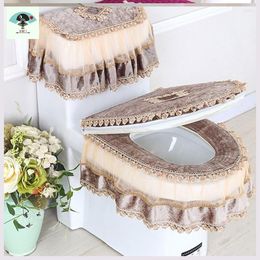 Toilet Seat Covers Luxury Christmas Bathroom Decor Wc Accessories Washable Tank Cover Set Pads Warm Tapa De Inodoro Home Eg50mt