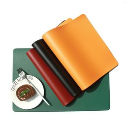Table Mats Mat Solid Colour Placemat Heat Insulation Pad Decorative For Dinning Room Restaurant Orange/Blue/Black/Beige