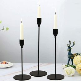 Candle Holders 3pcs European Candlestick Metal Simple Golden Fashion Wedding Decoration Bar Party Living Room Table Home Decor