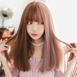 Hair Lace Wigs Style Multi Color Women's Bangs Korean Fashion Hair Chemical Fiber Wig Headgear