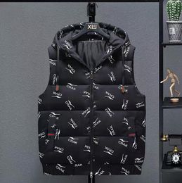 Men Vest Spring Autumn Surface Shiny Waistcoat Candy Green Orange Black Hooded Vest For Sleeveless Jacket Zipper Plus Size 4XL