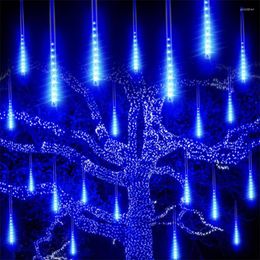 Strings Waterproof Meteor Shower Rain Light Outdoor Christmas Waterfall Icicle House Garden Tree Holiday Party Decor Garland